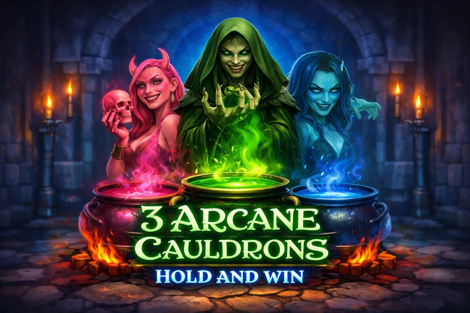 3 Arcane Cauldrons